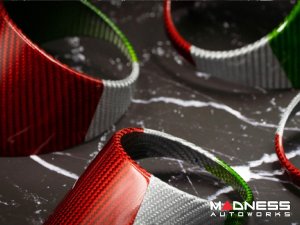 Alfa Romeo Giulia Interior Air Vent Trim Kit - Carbon Fiber - Front + Rear - set of 4 - Italian Theme